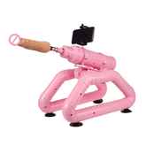 Consolador rosa con control por cable y Bluetooth, silencioso, con fuerte succión